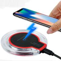 Free Shipping Qi Wireless Charger Universal Crystal Cellphone Wireless Chargers For iPhone Samsung Free Shipping Mobile Charger